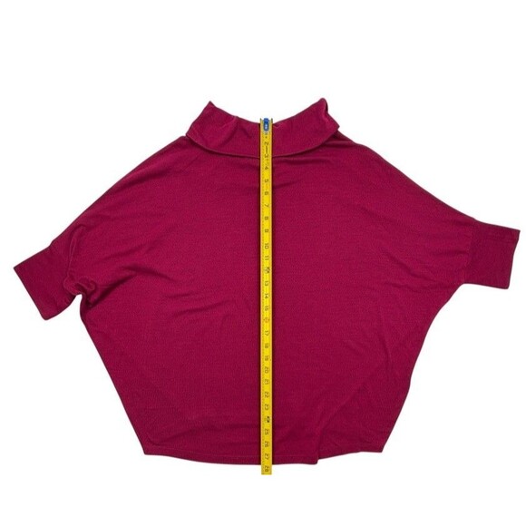 LOFT Cowl Neck Dolman Top Berry Wine Everyday Soft Slouchy Knit Relaxed L - Picture 8 of 12